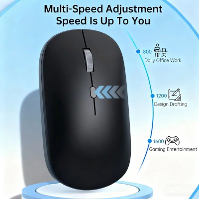 Dual-Mode Wireless Mouse | 2.4G + Bluetooth | Type-C Rechargeable