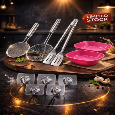 Multi-Function Stainless Steel Kitchen Accessories Combo Pack/মাল্টি-ফাংশন স্টেইনলেস স্টিল কিচেন অ্যাক্সেসরিজ কম্বো প্যাক