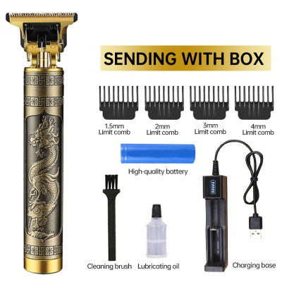 Premium Dragon Design Cordless Hair Trimmer with Accessories Set
