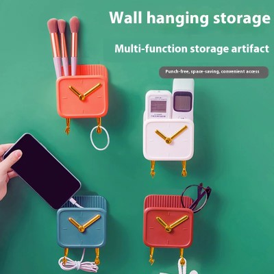 Wall Hanging Multi-Function Storage Organizer Clock with Hooks-আপনার ঘর এখন হবে আরও গোছানো ও স্টাইলিশ! 🔥